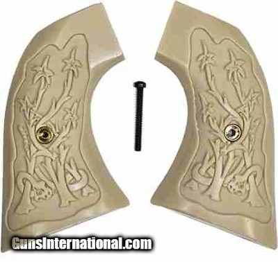 U.S. Firearms Ivory-Like Grips, Snake in Bush