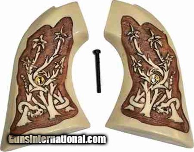 Colt Scout & Frontier Antiqued Grips, Snake in Bush