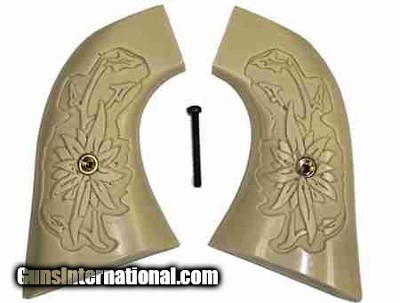 Uberti Old Model P 1873 Grips, Pinwheel Flower