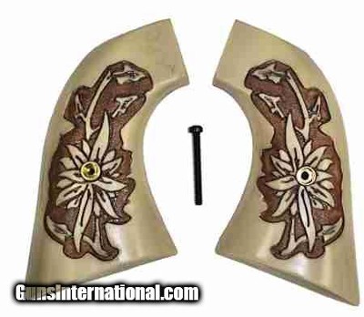 Uberti Old Model P 1873 Antiqued Grips, Pinwheel Flower