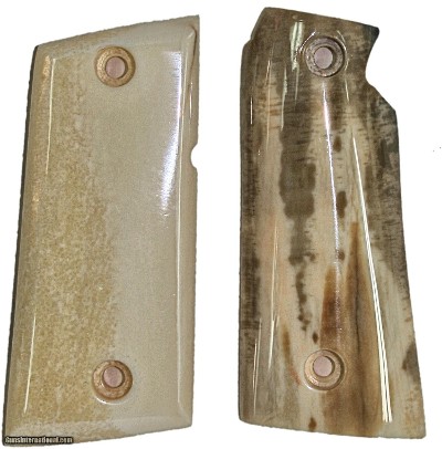 Colt Mustang or Colt Pocketlite Real Fossilized Walrus Ivory Grips