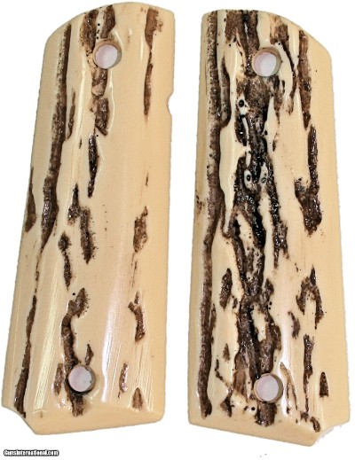 Colt 1911 or Colt Commander Stag-Like Grips, SLIM