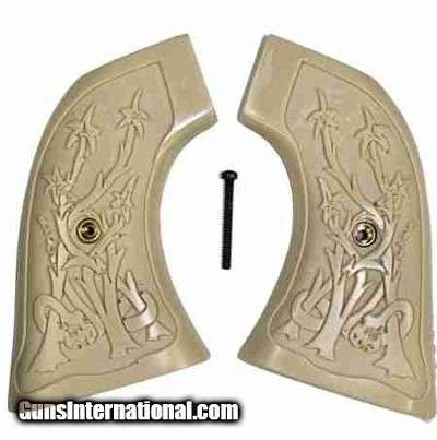 Virginian Dragoon Ivory-Like Grips, Snake in Bush