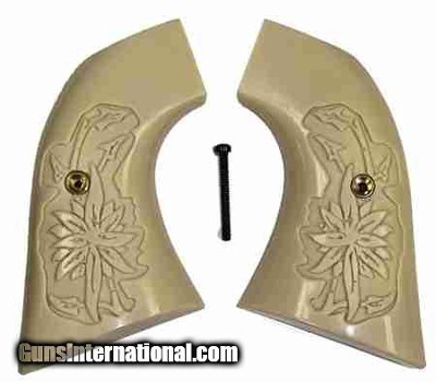 Beretta SA Stampede Ivory-Like Grips, Pinwheel Flower