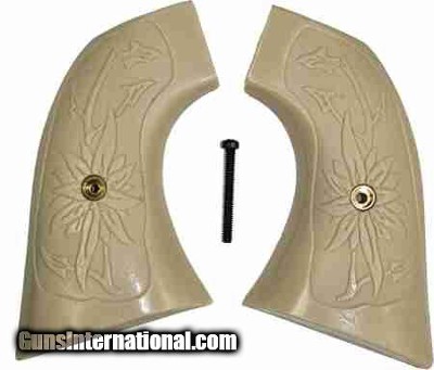 U.S. Firearms Ivory-Like Grips, Pinwheel Flower