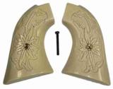 Colt Scout & Frontier Ivory-Like Grips, Pinwheel Flower