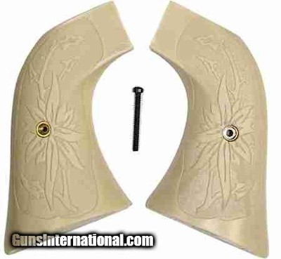 Ruger Super Blackhawk Ivory-Like Grips, Pinwheel Flower