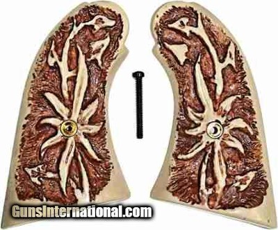 Remington 1858 Pietta Ivory-Like Grips, Pinwheel Flower