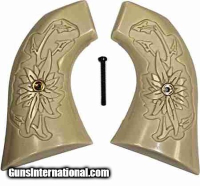 High Standard Double Nine Ivory-Like Grips, Pinwheel Flower