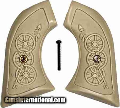 Hawes Western Marshall Ivory-Like Grips, Arrow & Wagon Wheels
