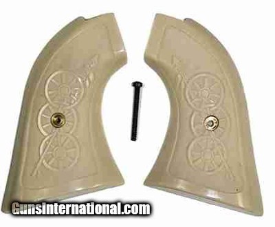 Colt Scout & Frontier Ivory-Like Grips, Arrow & Wagon Wheels
