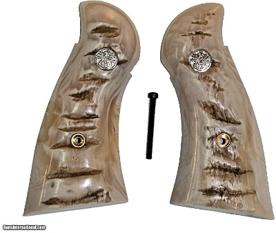 Smith & Wesson N Frame Revolver Repro Ram Horn Grips, Square Butt