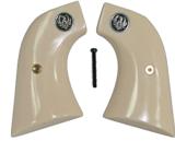 Ruger New Vaquero 2005 XR3 & 50th Anniv. Blackhawk .357 Ivory-Like Grips With Medallions - 1 of 1
