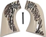 Ruger New Vaquero 2005 & 50th Anniv. Blackhawk .357 Stag-Like Grips With Medallions - 1 of 2