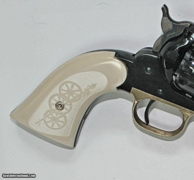 Remington 1858 Pietta Ivory-Like Grips, Arrow & Wagon Wheels