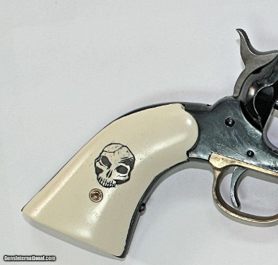 Remington 1858 Uberti Ivory-Like Grips, Human Skull