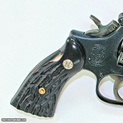 Smith & Wesson K & L Frame Imitation Jigged Buffalo Horn Grips With Medallions