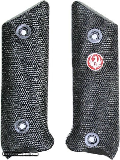 Ruger MKI & A54 .22 Auto Checkered Grips, 1951, Medallion in Left Grip