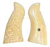 Smith & Wesson N Frame Real Ivory Grips With Carved Dragon - 1 of 1