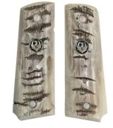 Ruger SR1911 Auto Repro Ram Horn Grips With Medallions - 1 of 1