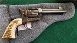 Pietta 1873 SA Revolver Repro Ram Horn Grips - 2 of 2