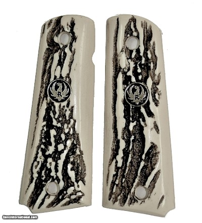 Ruger SR1911 Auto Stag-Like Grips With Medallions
