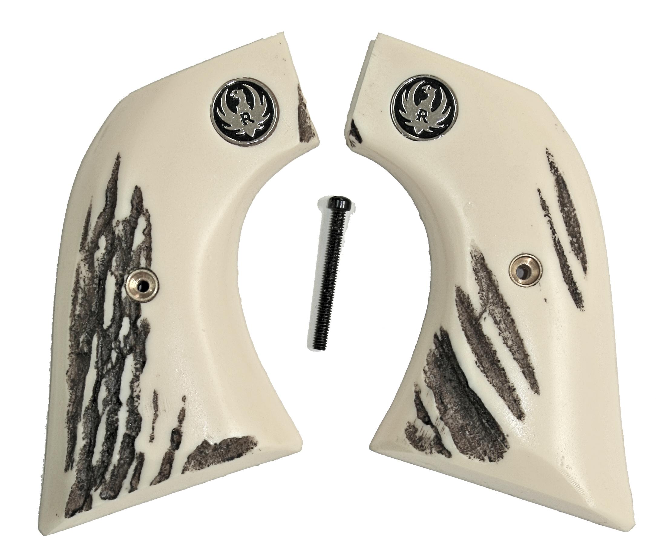 Ruger NXR Vaquero Stag-Like Grips With Medallions for sale