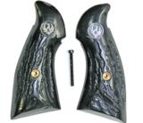 Ruger Security Six Revolver Imitation Jigged Buffalo Horn Grips With Medallions - 1 of 1