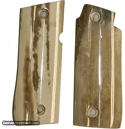 Colt Government .380 & Colt Mustang Plus II Real Fossilized Walrus Ivory Grips