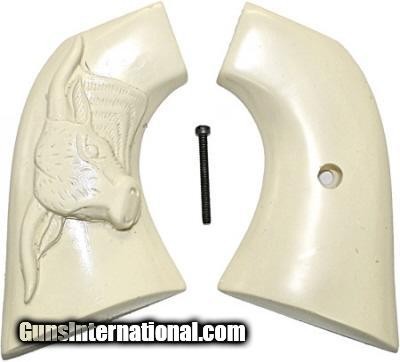 Colt SAA Ivory-Like Grips With Classic Steer, 1st & 2nd Generation