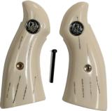 Ruger Security Six Revolver "Barked" Ivory-Like Grips With Medallions - 1 of 1