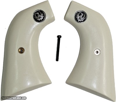 Ruger Super Blackhawk Ivory-Like Grips, Smooth With Medallions