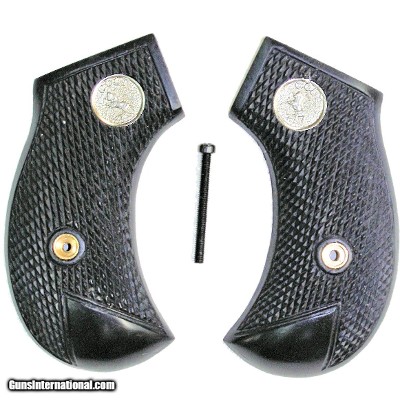 Colt 1877 Lightning Revolver Grips, Full Checkered With Medallions