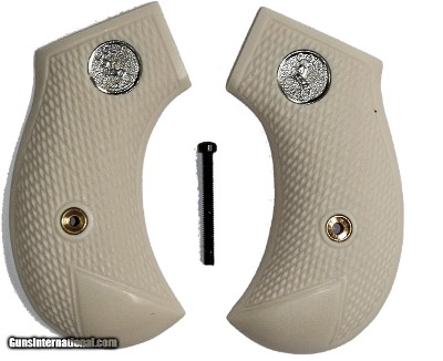 Colt 1877 Lightning Revolver Ivory-Like Grips, Checkered With Medallions