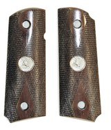 Colt 1911 Officers Model Royalwood Grips With Medallions