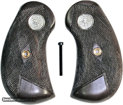 Colt 1878 Frontier DA Revolver Royalwood Grips, Fat Size With Medallions