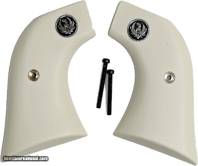 Ruger Vaquero XR3-Red Ivory-Like Grips With Medallions, Slim