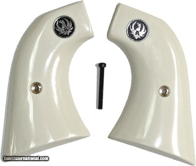 Ruger Single Six Revolver & Ruger Old Model XR3 Ivory-Like Grips With Medallions