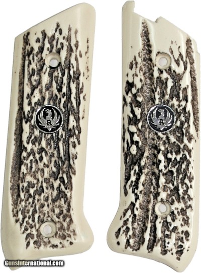 Ruger MKII or MKIII Auto Stag-Like Grips With Medallions