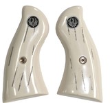 Ruger Redhawk Revolver "Barked" Ivory-Like Grips With Medallions - 1 of 1