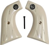 Ruger Super Blackhawk Ivory Like "Barked" Grips With Medallions