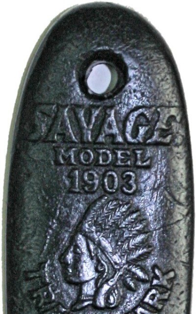 Savage Model 1903 Slide Action Rifle Butt Plate