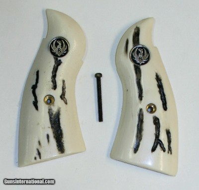 Ruger Security Six Revolver Stag-Like Grips With Medallions