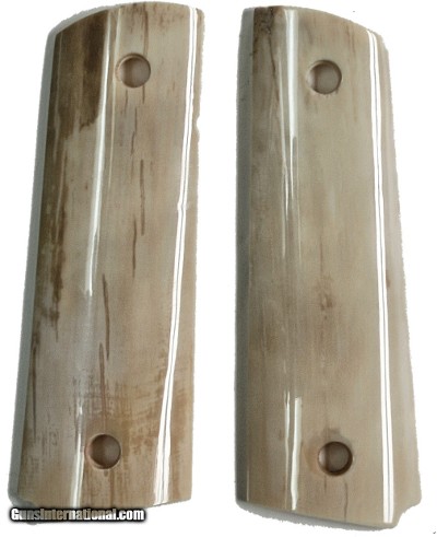 Colt 1911 Real Fossilized Alaskan Walrus Ivory Grips