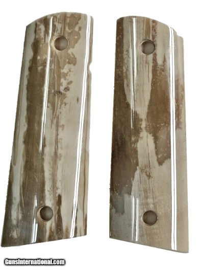 Colt 1911 Real Fossilized Walrus Ivory Grips