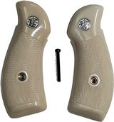 Smith & Wesson K & L Frame Ivory-Like Grips, Round Butt, Checkered - 1 of 1