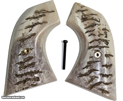 Heritage Rough Rider Large Bore SA Revolver Repro Ram Horn Grips