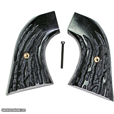 Heritage Rough Rider Large Bore SA Revolver Imitation Jigged Buffalo Horn Grips