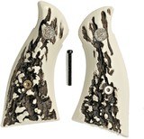 Smith & Wesson K & L Frame Stag-Like Grips, Square Butt With Medallions