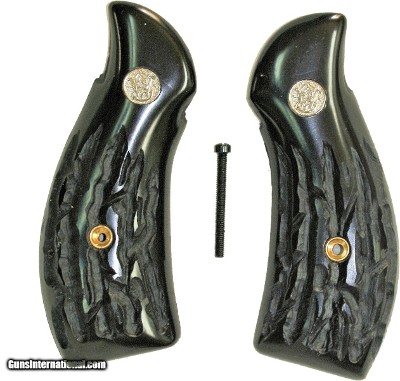Smith & Wesson K & L Frame Imitation Jigged Buffalo Horn Grips